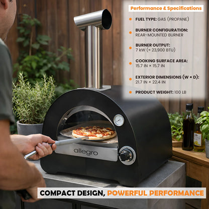 ItaliaForno Allegro Compact Outdoor Backyard Gas Pizza Oven