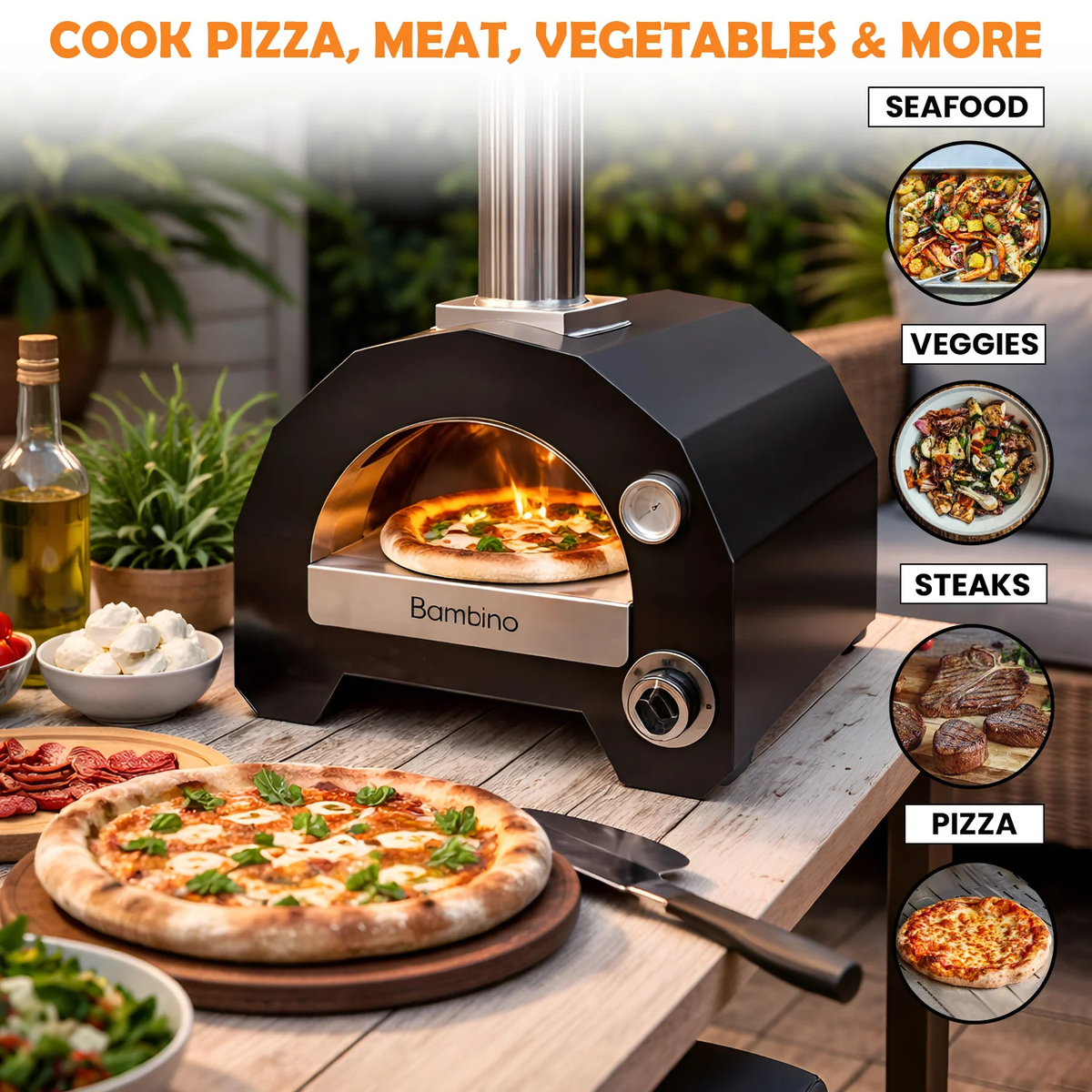 ItaliaForno Bambino Compact Outdoor Backyard Gas Pizza Oven