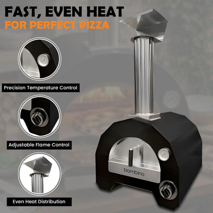 ItaliaForno Bambino Compact Outdoor Backyard Gas Pizza Oven