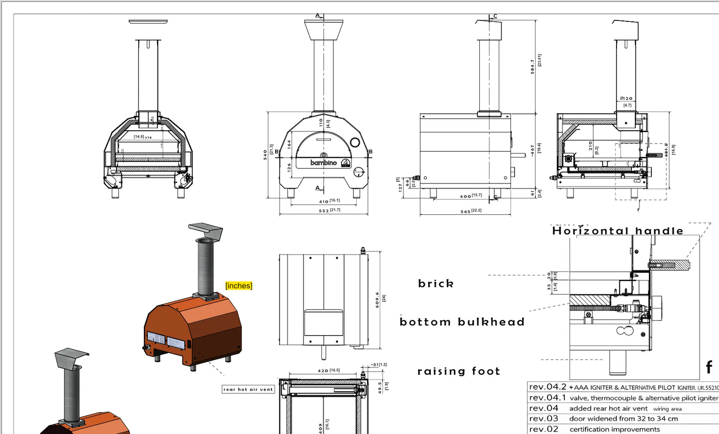 ItaliaForno Bambino Compact Outdoor Backyard Gas Pizza Oven