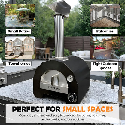 ItaliaForno Bambino Compact Outdoor Backyard Gas Pizza Oven