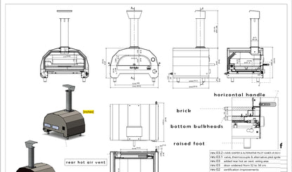 ItaliaForno Famiglia Outdoor Backyard Gas Pizza Oven