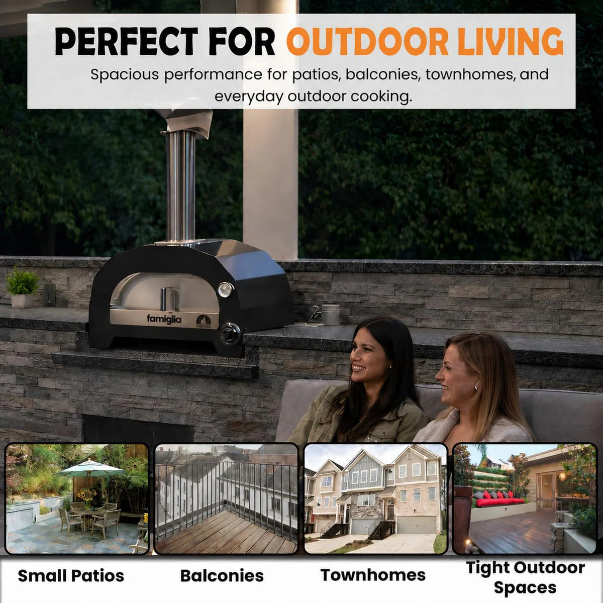ItaliaForno Famiglia Outdoor Backyard Gas Pizza Oven