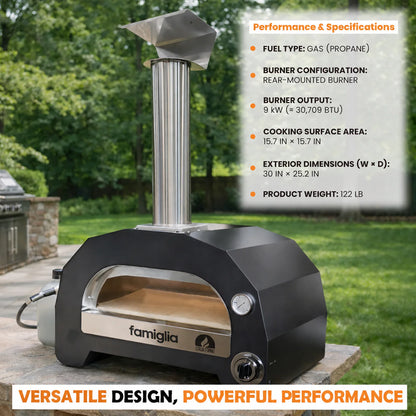 ItaliaForno Famiglia Outdoor Backyard Gas Pizza Oven