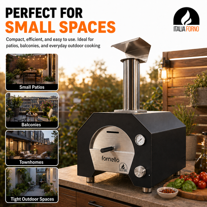 ItaliaForno Fornello Compact Outdoor Backyard Gas Pizza Oven