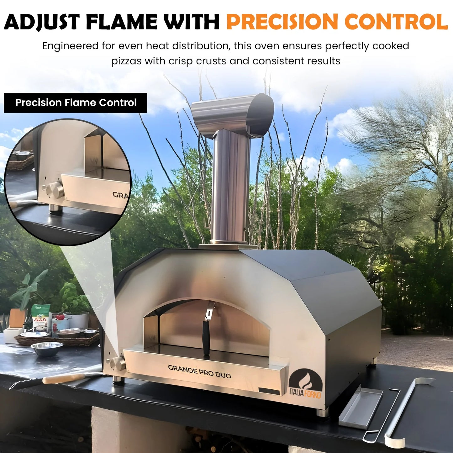 ItaliaForno Grande Pro Duo Hybrid Dual Fuel Pizza Oven