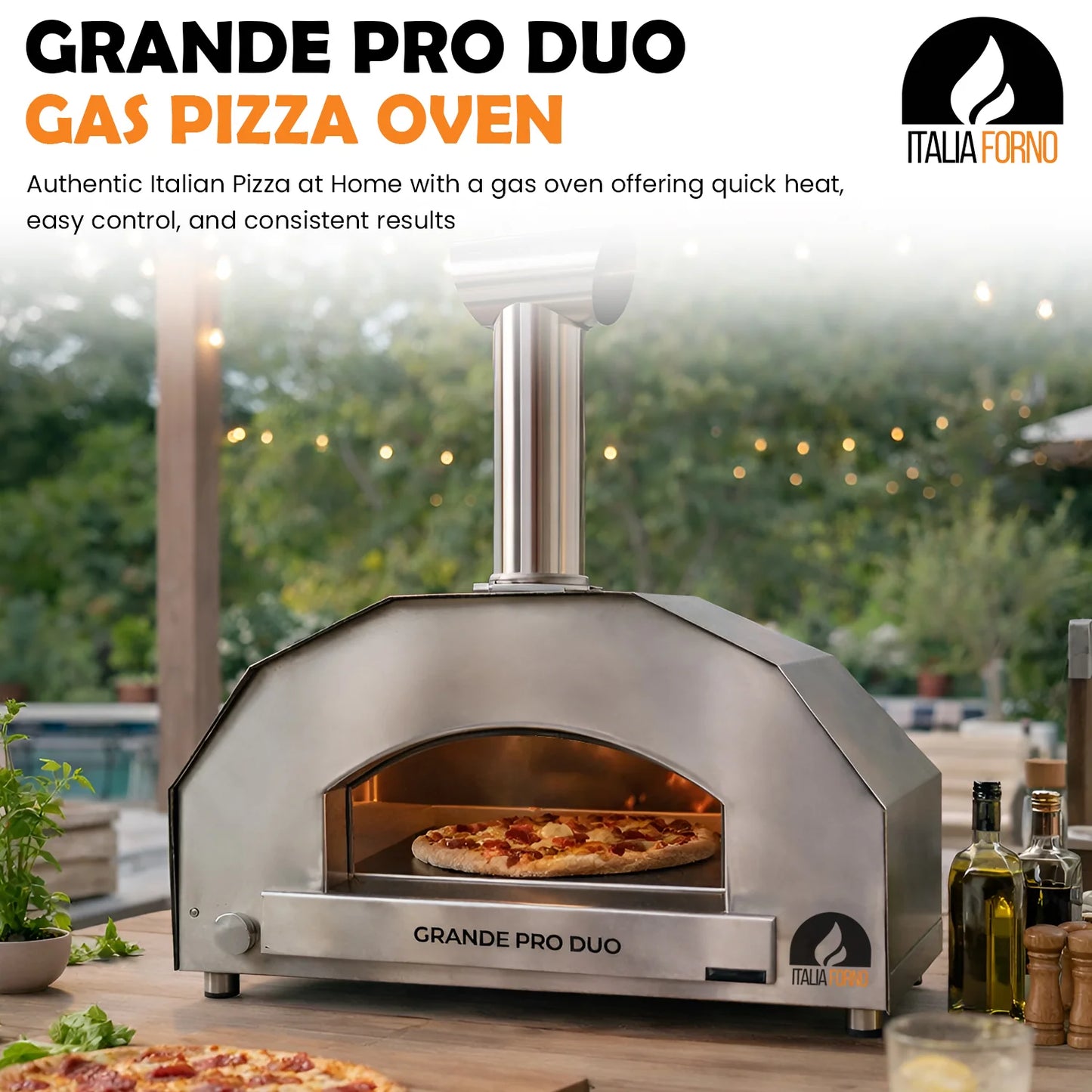 ItaliaForno Grande Pro Duo Hybrid Dual Fuel Pizza Oven