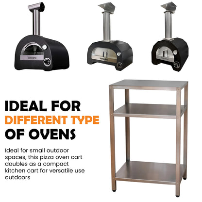 ItaliaForno Regular Oven Cart for Bambino, Allegro, and Fornello Compact Series Ovens