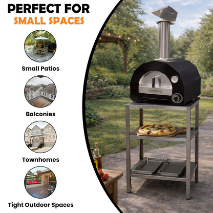 ItaliaForno Regular Oven Cart for Bambino, Allegro, and Fornello Compact Series Ovens