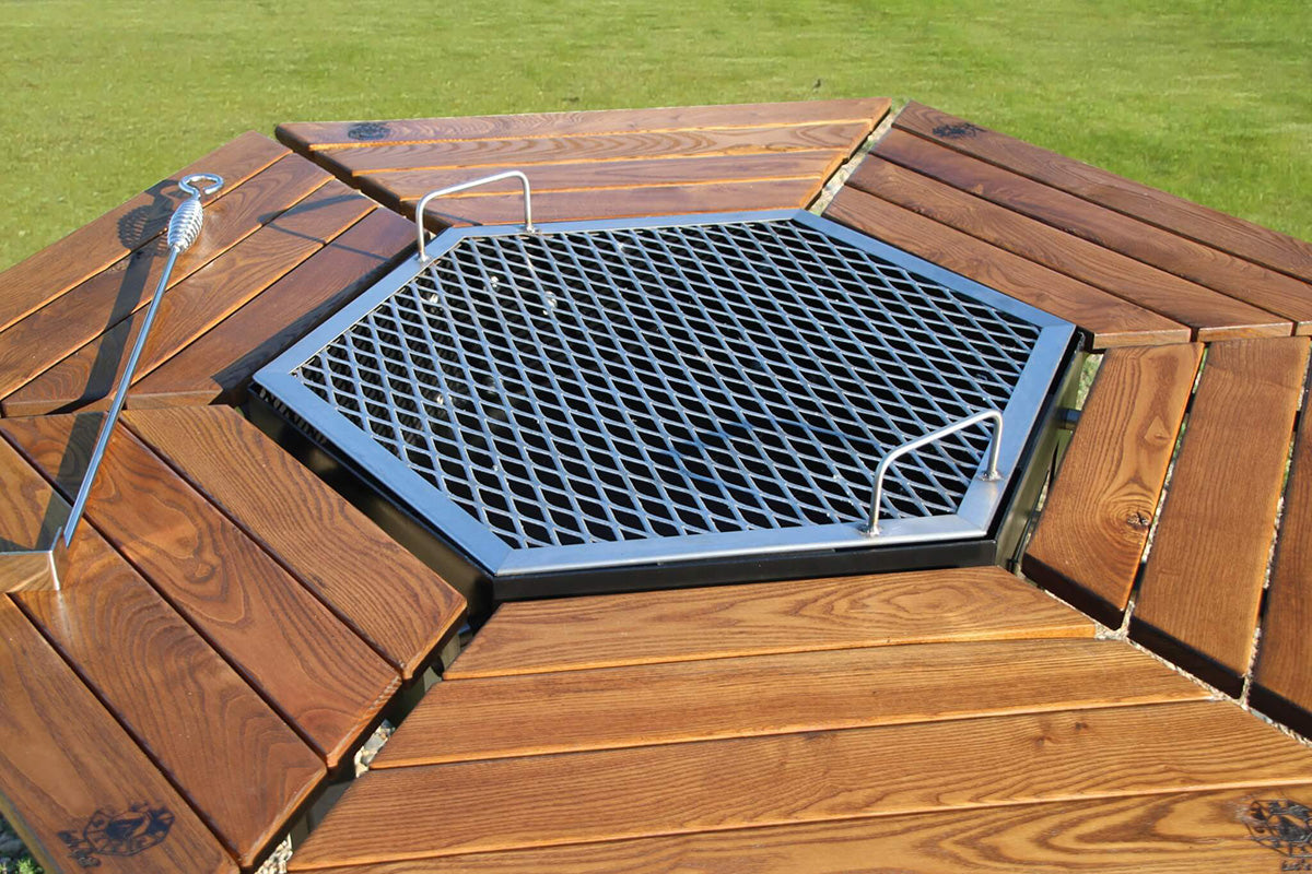 The JAG 6 Social Grill (3-in-1) BBQ Grill, Table and Fire Pit: Jag Grills