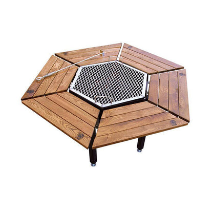 The JAG 6 Social Grill (3-in-1) BBQ Grill, Table and Fire Pit: Jag Grills