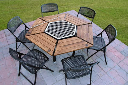 The JAG 6 Social Grill (3-in-1) BBQ Grill, Table and Fire Pit: Jag Grills