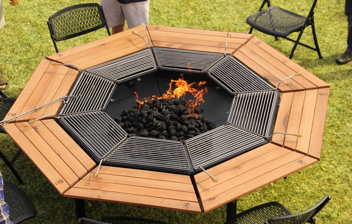 The JAG 8 Social Grill (3-in-1) BBQ Grill, Table and Fire Pit: Jag Grills