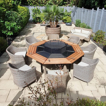 The JAG 8 Social Grill (3-in-1) BBQ Grill, Table and Fire Pit: Jag Grills