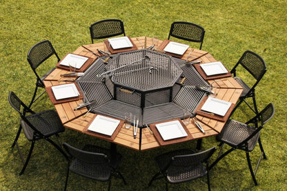 The JAG 8 Social Grill (3-in-1) BBQ Grill, Table and Fire Pit: Jag Grills