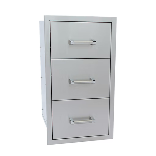 Kokomo Grills Outdoor Kitchen Stainless Steel Triple Drawer KO-TD18
