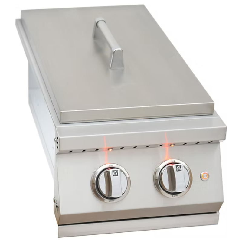 KoKoMo Grills Professional Double Side Burner with Removable Cover