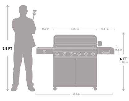 Monument Grills Denali 605Pro Stainless Smart Propane Gas Grill