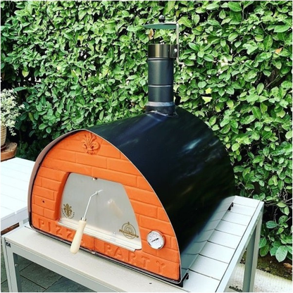 Pizza Party 70 x 70cm "Gunmetal" Countertop Wood-Fired Pizza Oven