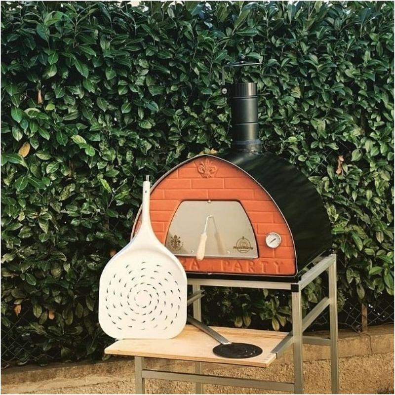 Pizza Party 70 x 70cm "Gunmetal" Countertop Wood-Fired Pizza Oven