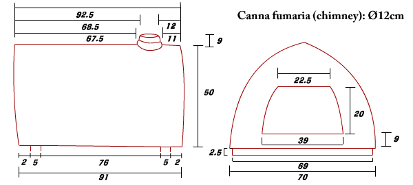 Pizza Party Large 70 x 90cm Pizzone Freestanding Wood-Fired Pizza Oven