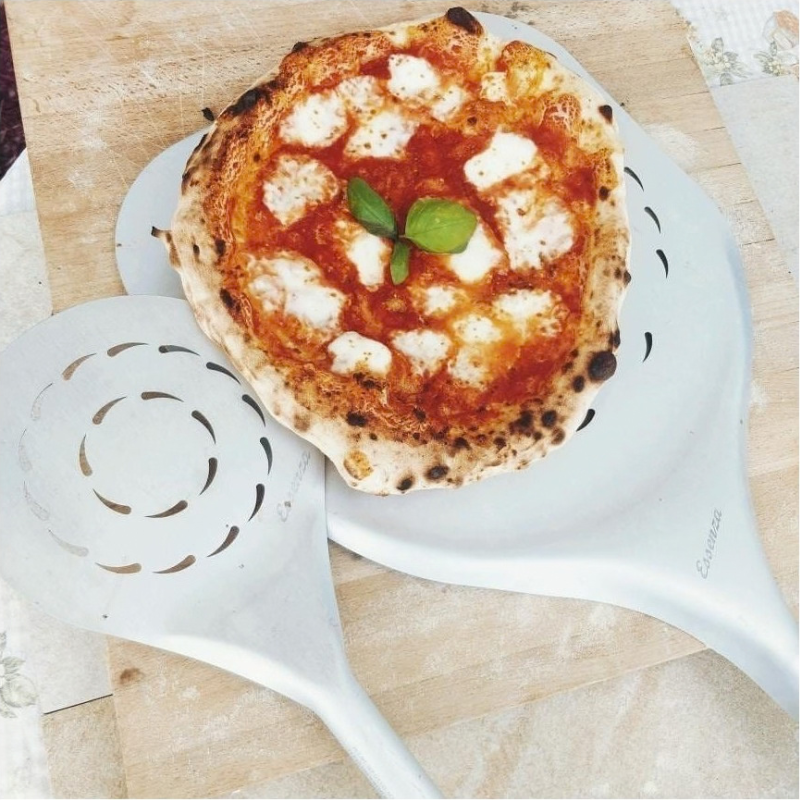 Pizza Party Essenza Aluminum Perforated Round Turning Pizza Peel 18cm (7”): Lightweight and Flexible