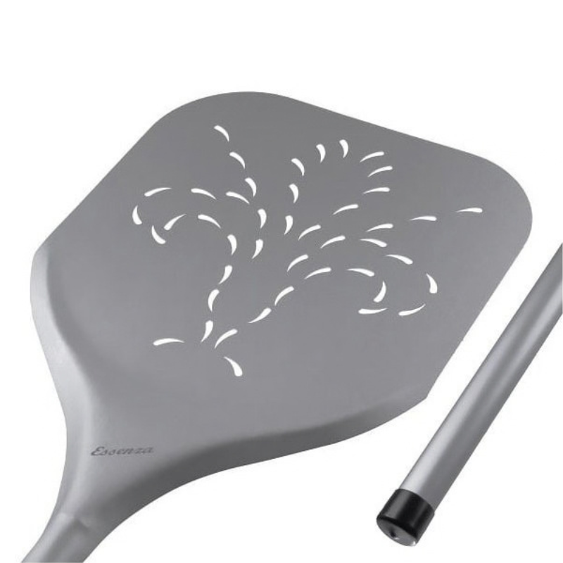 Pizza Party Essenza GIGLIO Aluminum Perforated Pizza Peel 33 x 32cm (12.9” x 12.5”): Lightweight and Flexible