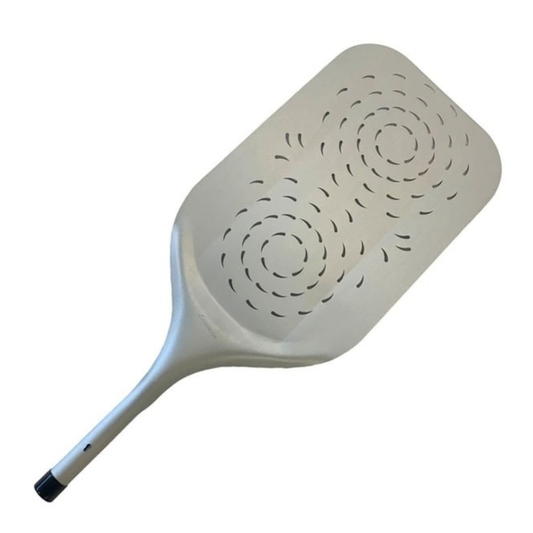 Pizza Party Essenza Long Aluminum Perforated Pizza Peel 50 x 32cm (19.6" x 12.5”) for "Pizza al Metro": Lightweight and Flexible