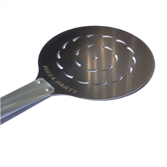 Pizza Party Essenza Perforated Round Turning Pizza Peel 18cm (7”) with Separable Handle: Lightweight