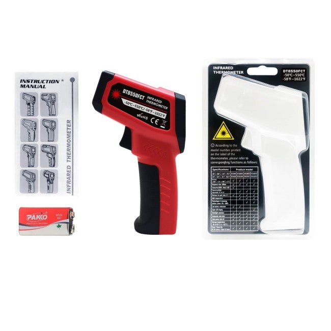 Pizza Party Infrared Laser Thermometer (Max 1022°F / 550°C ) – Battery Included