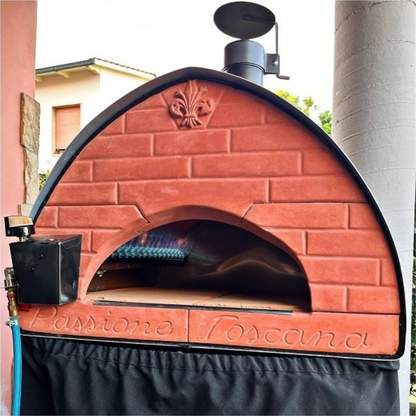 Pizza Party 70 x 90cm Passione "GUNMETAL" Floor (80 x 60cm) Outdoor Countertop Multi-Fuel Pizza Oven