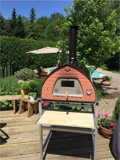 Pizza Party Superlight Aluminum Cart/Support with Wheels for Pizzone and Passione Pizza Oven Models (70 x 90cm)