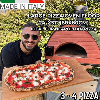 Pizza Party 70 x 90cm Passione "GUNMETAL" Floor (80 x 60cm) Outdoor Countertop Multi-Fuel Pizza Oven