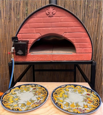 Pizza Party Outdoor 70 x 70cm Bollore "GUNMETAL" Floor (60 x 60cm) Freestanding Multi-Fuel Pizza Oven