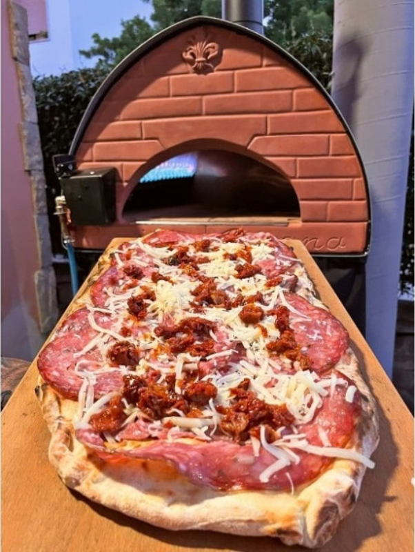 Pizza Party 70 x 90cm Passione "GUNMETAL" Floor (80 x 60cm) Outdoor Countertop Multi-Fuel Pizza Oven