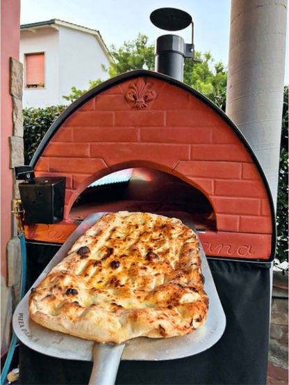 Pizza Party 70 x 90cm Passione "GUNMETAL" Floor (80 x 60cm) Outdoor Countertop Multi-Fuel Pizza Oven