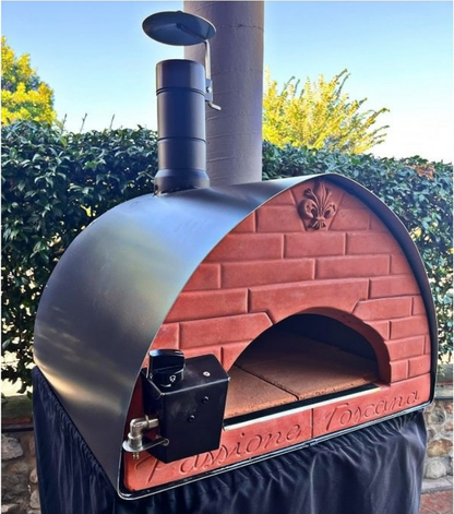 Pizza Party Outdoor 70 x 70cm Bollore "GUNMETAL" Floor (60 x 60cm) Freestanding Multi-Fuel Pizza Oven