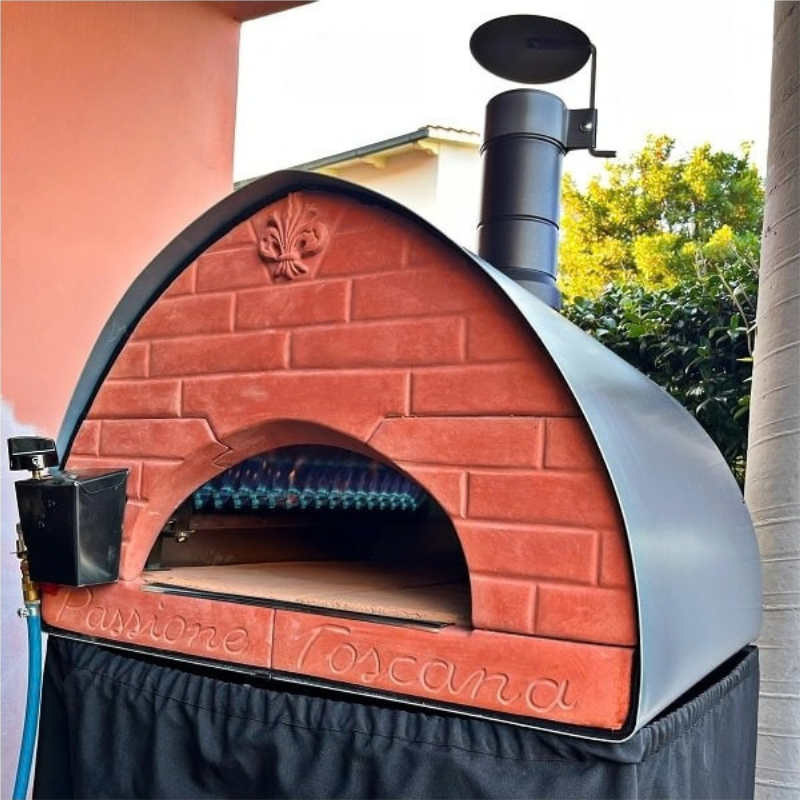 Pizza Party Outdoor 70 x 70cm Bollore "GUNMETAL" Floor (60 x 60cm) Freestanding Multi-Fuel Pizza Oven