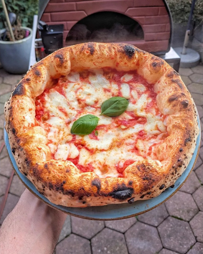 Pizza Party Outdoor 70 x 70cm Bollore "GUNMETAL" Floor (60 x 60cm) Freestanding Multi-Fuel Pizza Oven