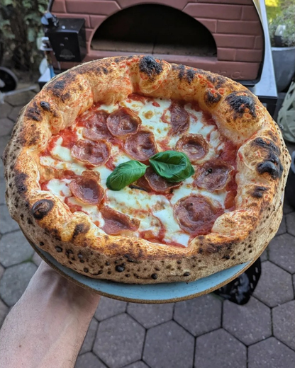 Pizza Party Outdoor 70 x 70cm Bollore "GUNMETAL" Floor (60 x 60cm) Freestanding Multi-Fuel Pizza Oven