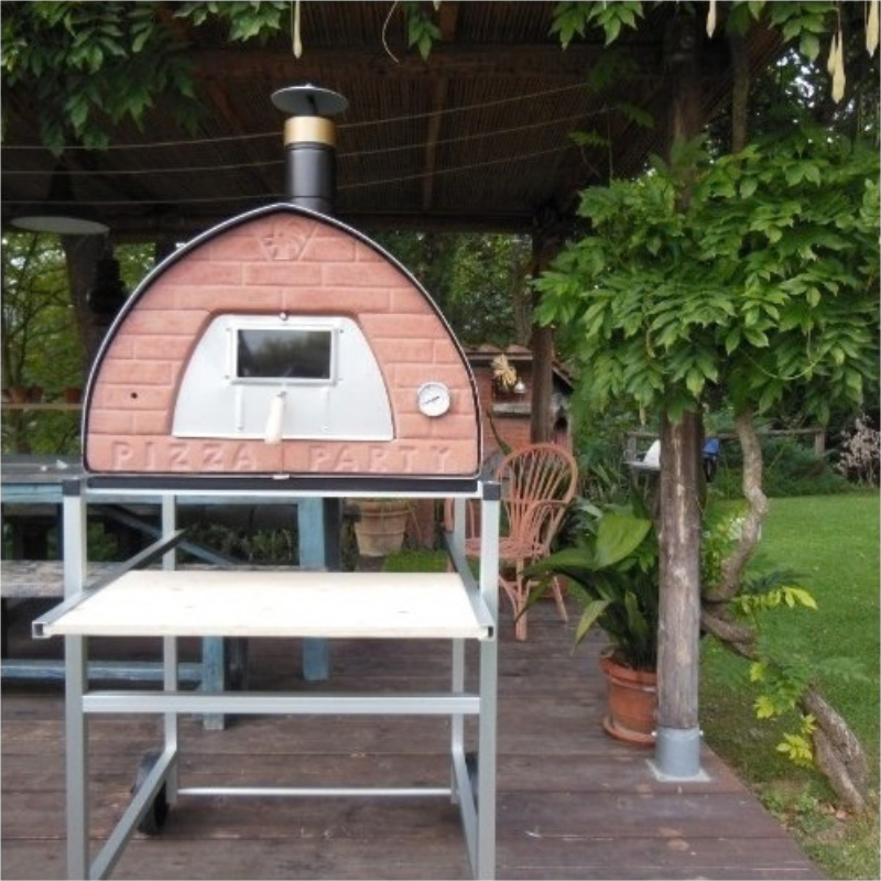 Pizza Party Superlight Aluminum Cart/Support with Wheels for Bollore Pizza Oven Models (70 x 70cm)