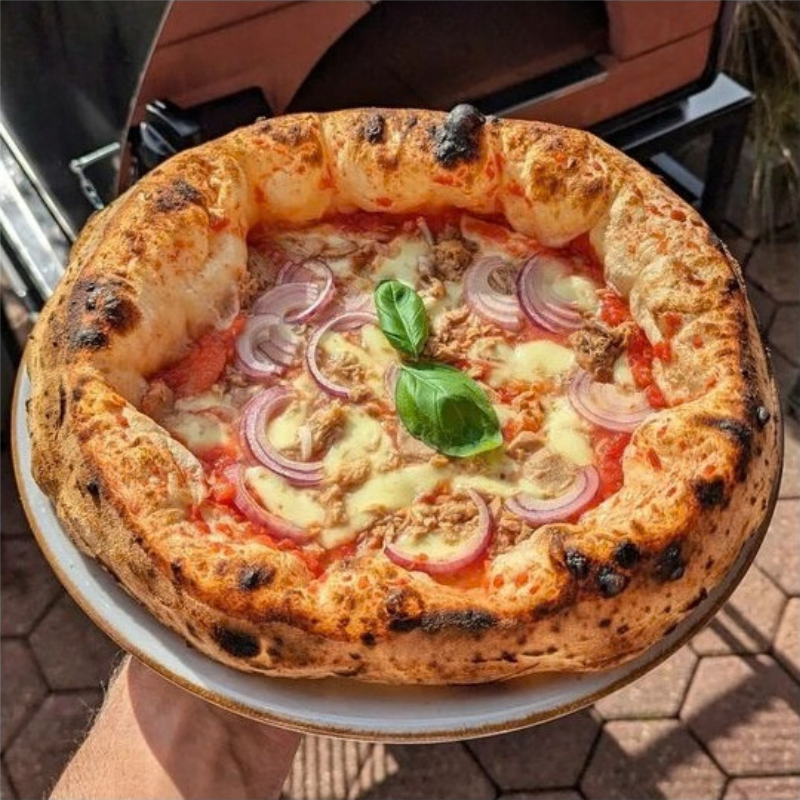 Pizza Party Outdoor 70 x 70cm Bollore "GUNMETAL" Floor (60 x 60cm) Freestanding Multi-Fuel Pizza Oven