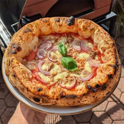 Pizza Party Outdoor 70 x 70cm Bollore "GUNMETAL" Floor (60 x 60cm) Freestanding Multi-Fuel Pizza Oven