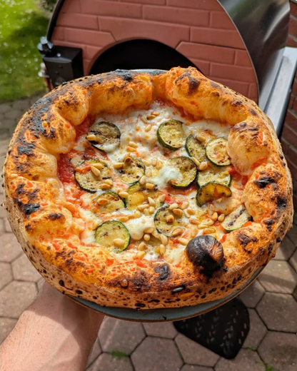 Pizza Party Outdoor 70 x 70cm Bollore "GUNMETAL" Floor (60 x 60cm) Freestanding Multi-Fuel Pizza Oven