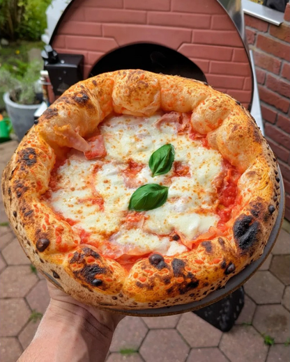 Pizza Party Outdoor 70 x 70cm Bollore "GUNMETAL" Floor (60 x 60cm) Freestanding Multi-Fuel Pizza Oven
