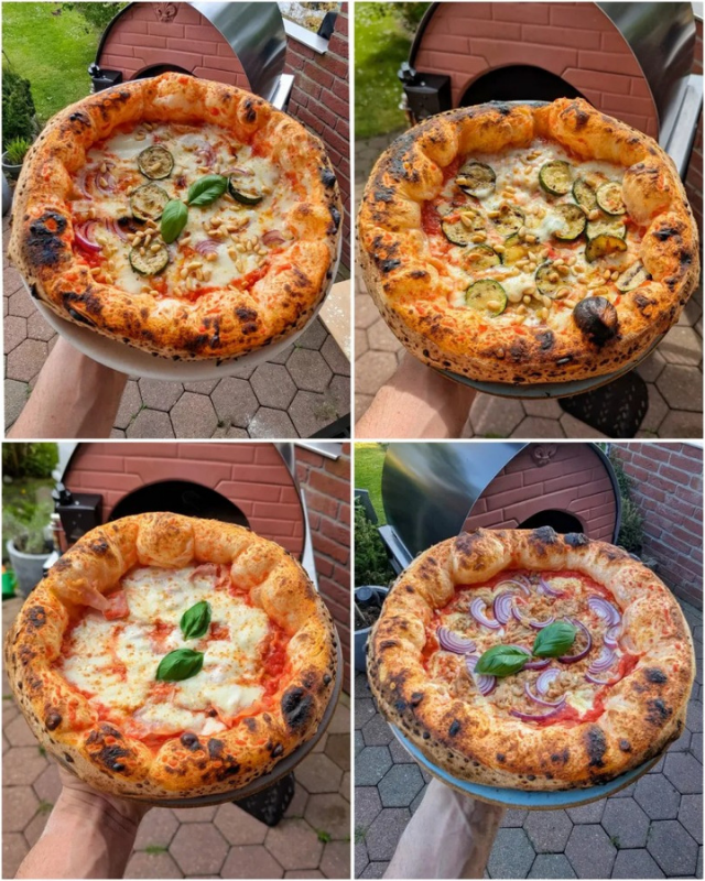 Pizza Party Outdoor 70 x 70cm Bollore "GUNMETAL" Floor (60 x 60cm) Freestanding Multi-Fuel Pizza Oven