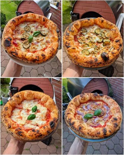 Pizza Party Outdoor 70 x 70cm Bollore "GUNMETAL" Floor (60 x 60cm) Freestanding Multi-Fuel Pizza Oven