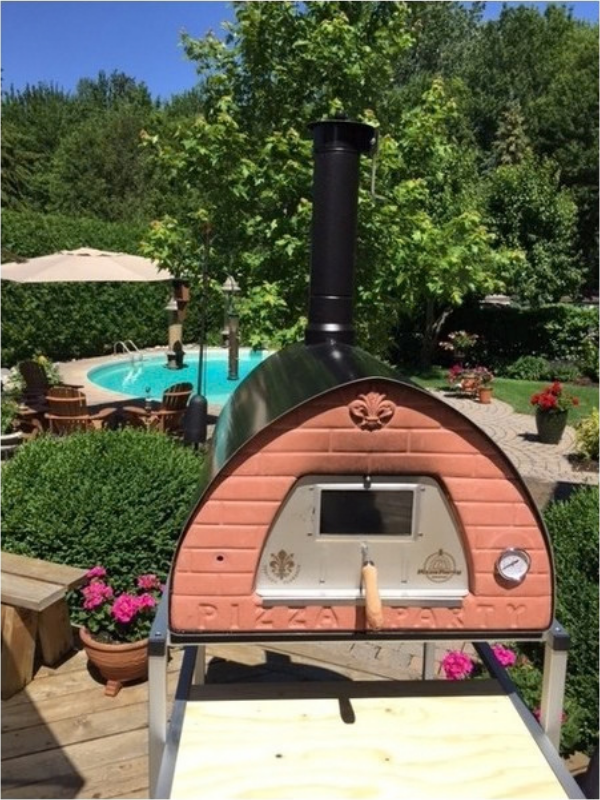 Pizza Party Superlight Aluminum Cart/Support with Wheels for Pizzone and Passione Pizza Oven Models (70 x 90cm)