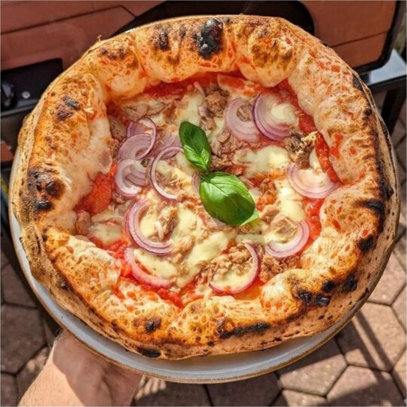 Pizza Party Outdoor 70 x 70cm Bollore "GUNMETAL" Floor (60 x 60cm) Freestanding Multi-Fuel Pizza Oven