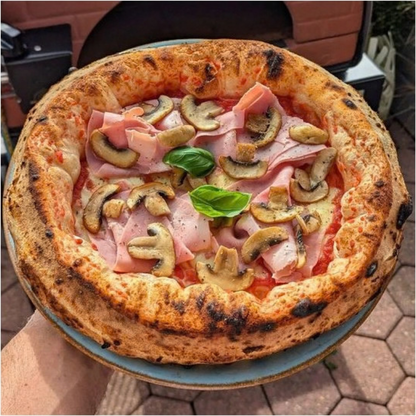 Pizza Party Outdoor 70 x 70cm Bollore "GUNMETAL" Floor (60 x 60cm) Freestanding Multi-Fuel Pizza Oven